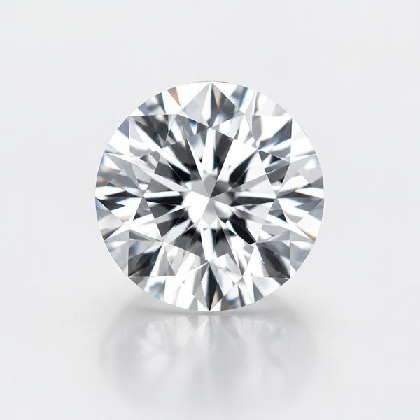 Round laboratory-grown diamond