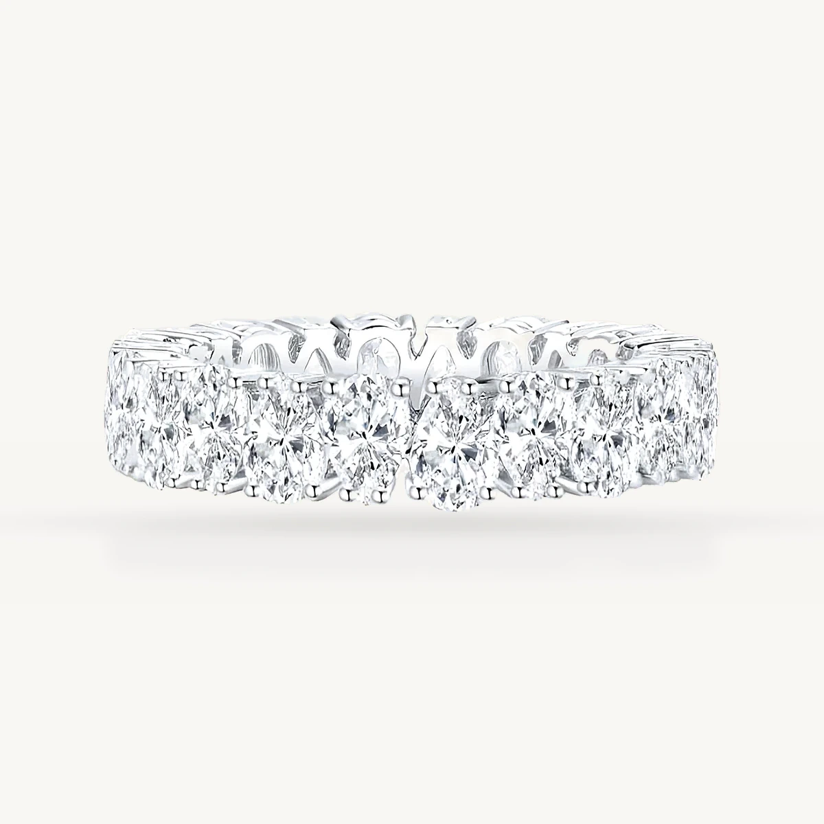 Double-Row Marquise Band in 14k White Gold
