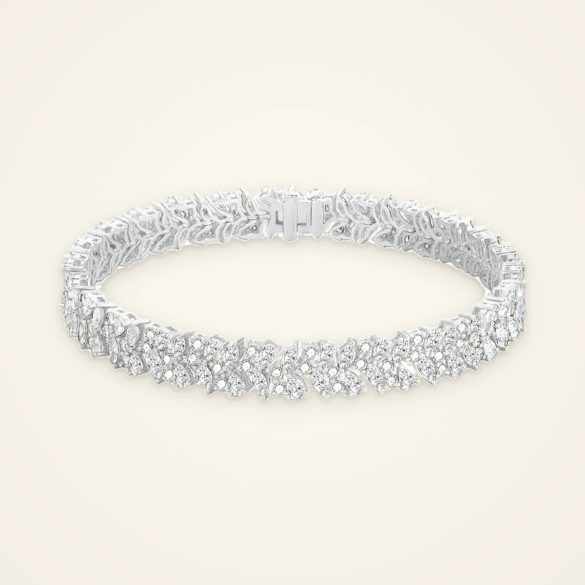 Marquise & Pear Cluster Bracelet in 14k Yellow Gold