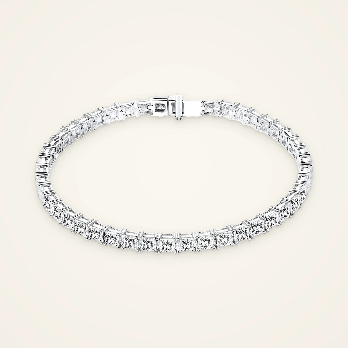 Princess Tennis Bracelet in 14k White Gold